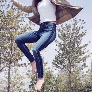 Athleta Sculptek Indigo Blue Tuxedo Jeans Size 0